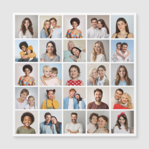 Create Your Own 25 Photo Collage Magnetic Card