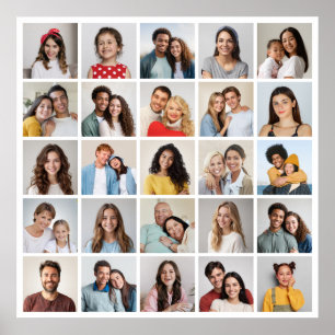 Create Your Own 25 Photo Collage Poster