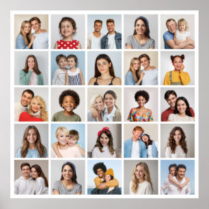 Create Your Own 25 Photo Collage Poster