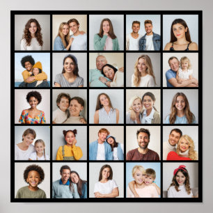 Create Your Own 25 Photo Collage Poster