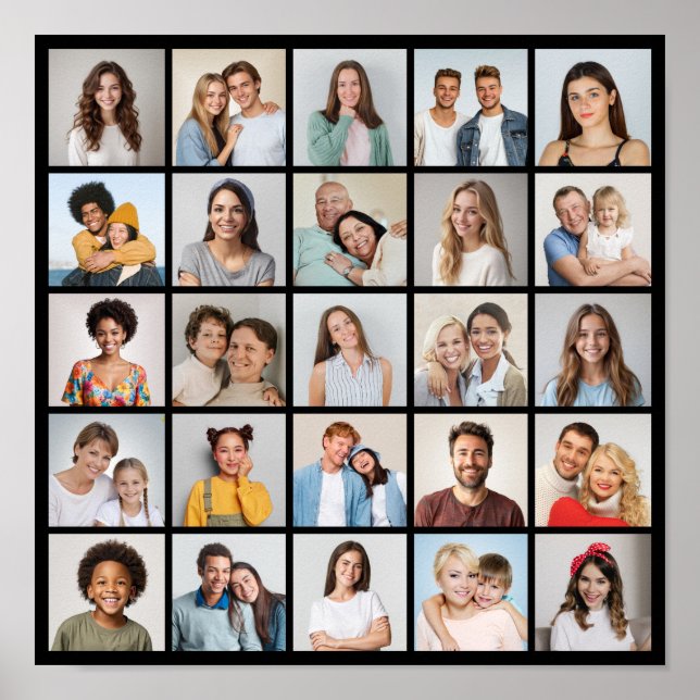 Create Your Own 25 Photo Collage Poster (Front)