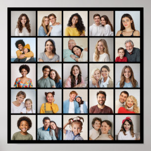 Create Your Own 25 Photo Collage Poster