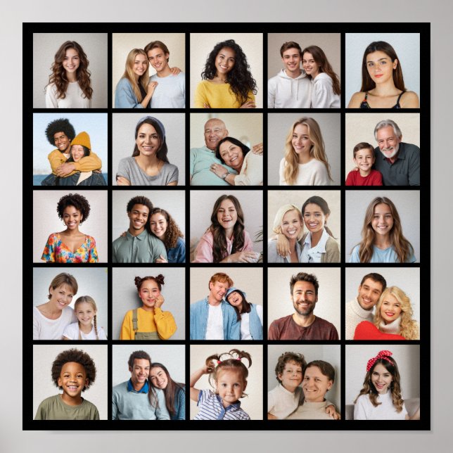 Create Your Own 25 Photo Collage Poster (Front)