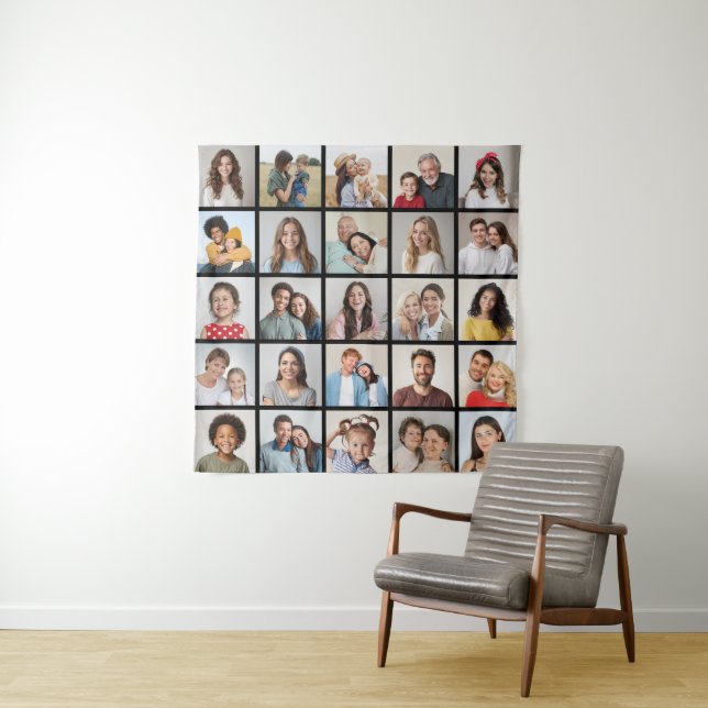 Create Your Own 25 Photo Collage Tapestry (In Situ)