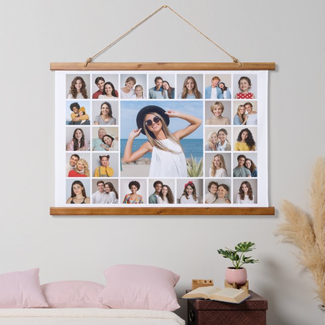 Create Your Own 27 Photo Collage Hanging Tapestry (Bedroom)