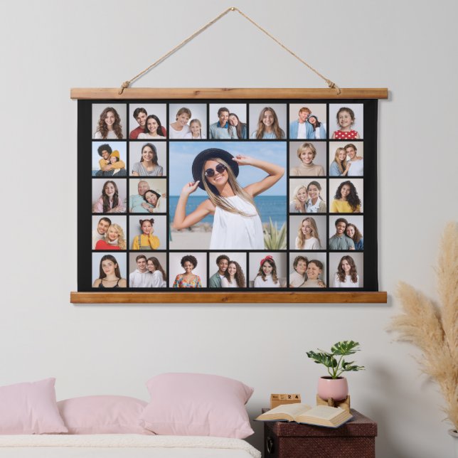Create Your Own 27 Photo Collage Hanging Tapestry (Bedroom)