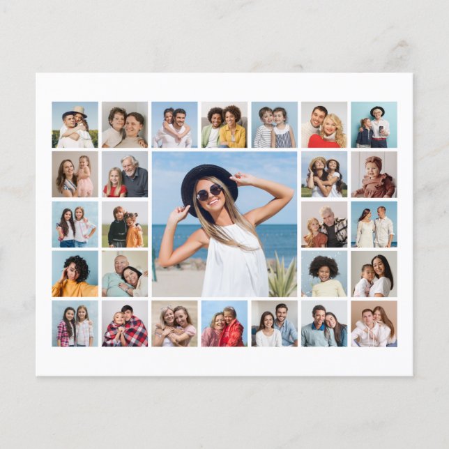 Create Your Own 27 Photo Collage Paper Sheet (Front)