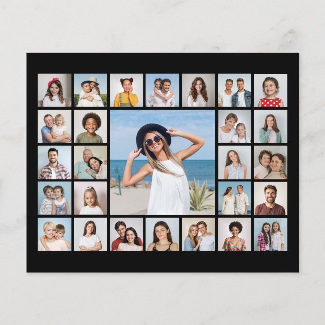Create Your Own 27 Photo Collage Paper Sheet (Front)