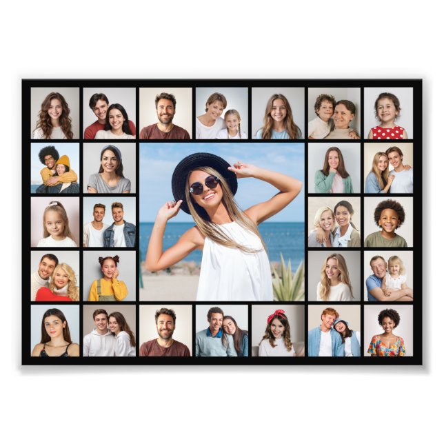 Create Your Own 27 Photo Collage Photo Enlargement Print (Front)