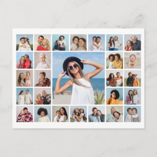 Create Your Own 27 Photo Collage Postcard
