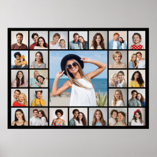 Create Your Own 27 Photo Collage Poster