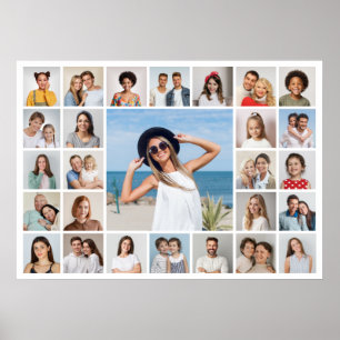 Create Your Own 27 Photo Collage Poster