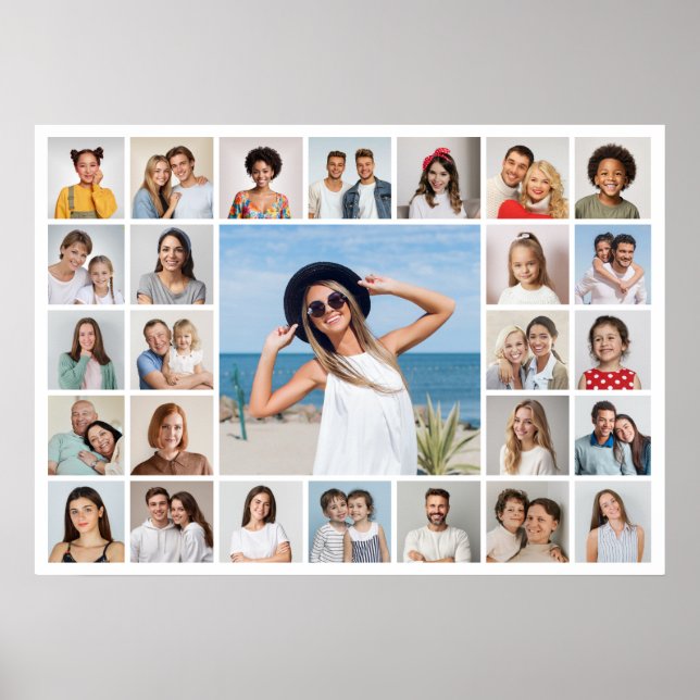 Create Your Own 27 Photo Collage Poster (Front)