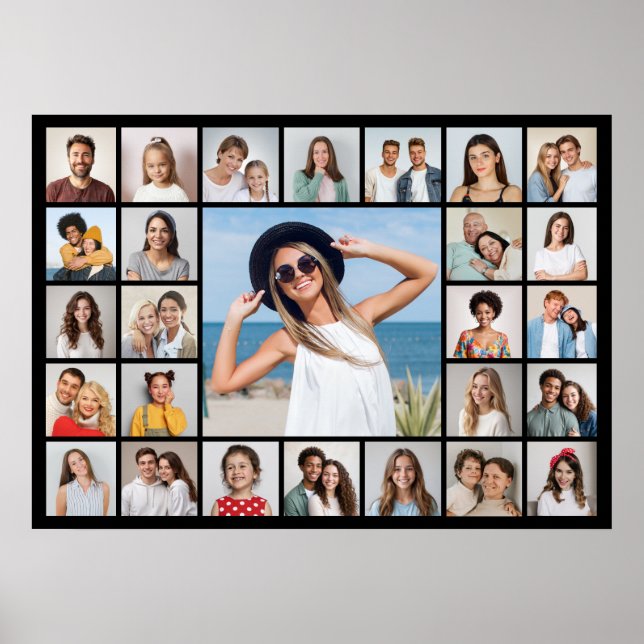 Create Your Own 27 Photo Collage Poster (Front)