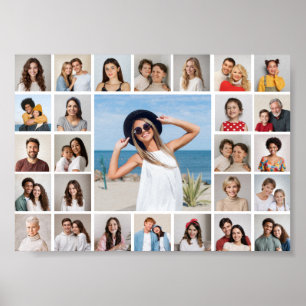 Create Your Own 27 Photo Collage Poster