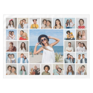 Create Your Own 27 Photo Collage Tablecloth