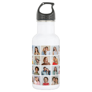 Create Your Own 28 Photo Collage 532 Ml Water Bottle