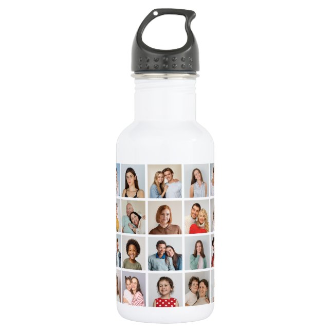 Create Your Own 28 Photo Collage 532 Ml Water Bottle (Front)