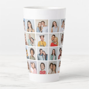 Create Your Own 28 Photo Collage Latte Mug