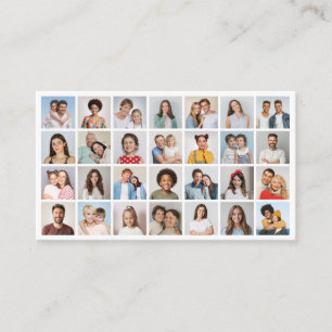 Create Your Own 28 Photo Collage Pack of 100  Business Card