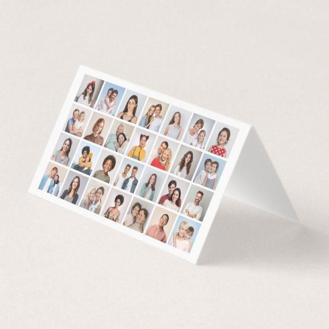 Create Your Own 28 Photo Collage Pack of 25 Cards (Front)