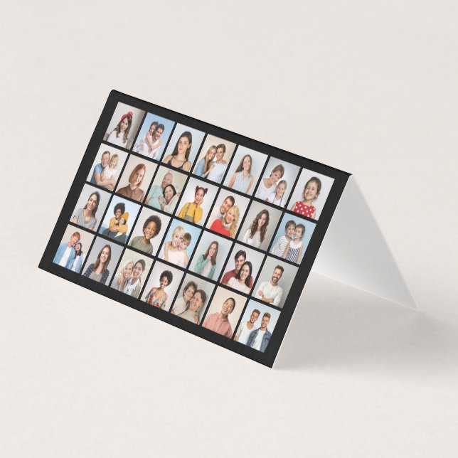 Create Your Own 28 Photo Collage Pack of 25 Cards (Front)