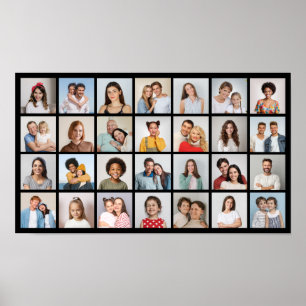Create Your Own 28 Photo Collage Poster
