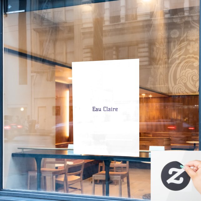 Create Your Own 28" x 40" Rectangle Window Cling (Cafe Window)