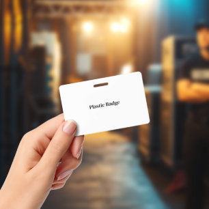 Create Your Own 2.13" x 3.38" PVC Plastic Badge ID Badge