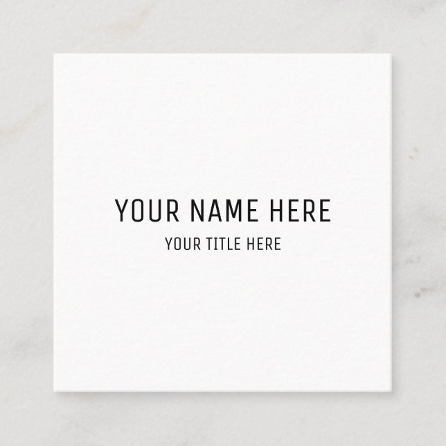 Create Your Own 2.5" x 2.5" Matte Business Cards (Front)