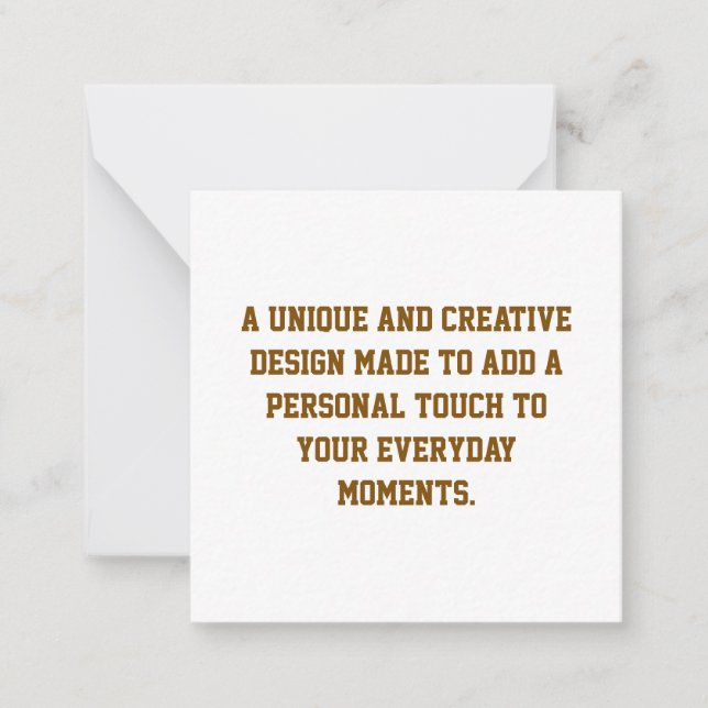 Create Your Own 2.5" x 2.5" Rounded Note Card (Front)