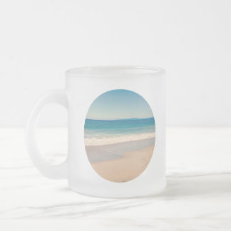 Create Your Own 2 Circle Photo Frosted Glass Coffee Mug