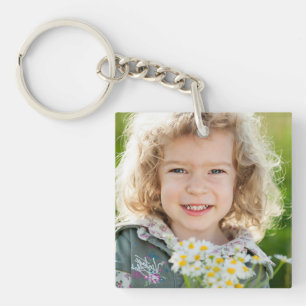 Create Your Own 2 Family Child Photo Key Ring