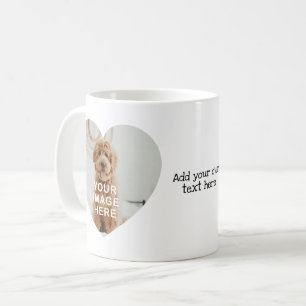 Create Your Own 2 Heart-Shaped Photos & Text Coffee Mug