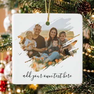 Create Your Own 2 Photo Ceramic Ornament