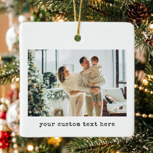 Create Your Own 2 Photo Ceramic Ornament