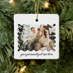 Create Your Own 2 Photo Ceramic Ornament