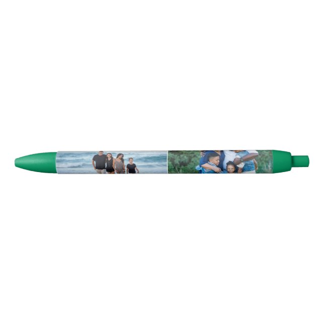 Create Your Own 2 Photo Personalised Black Ink Pen (Front)
