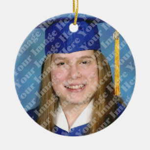 Create Your Own 2 Sided Round Photo Keepsake Ceramic Tree Decoration
