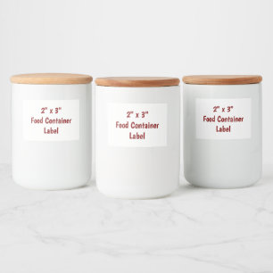 Create Your Own 2" x 3" Food Container Label