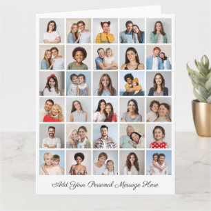 Create Your Own 30 Photo Collage Add Your Greeting Card
