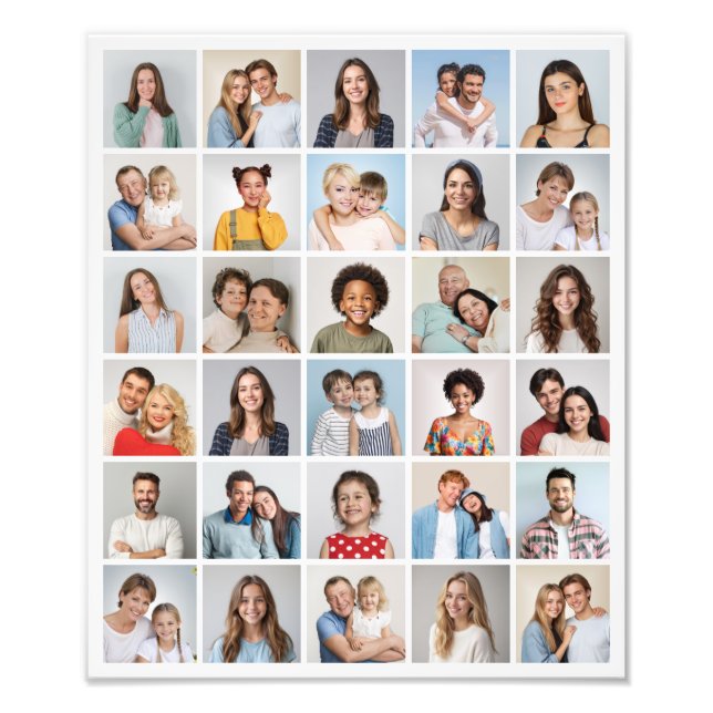 Create Your Own 30 Photo Collage Photo Enlargement (Front)