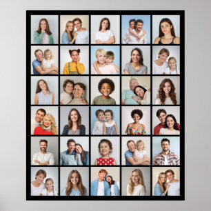 Create Your Own 30 Photo Collage Poster