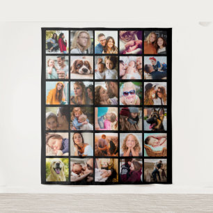Create Your Own 30 Square Photo Collage Tapestry