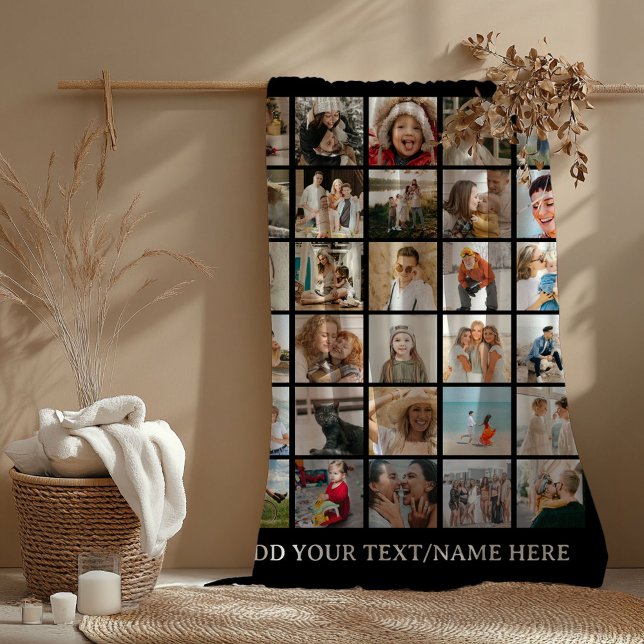 Create your own 30 x Photo collage Keepsake Fleece Blanket (Creator Uploaded)