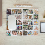 Create Your Own 30 x Photo Collage Square Grid Mouse Mat<br><div class="desc">Spruce up your office space with our Trendy Simple Personalised Photo Collage Mousepad. Featuring a modern photo collage layout,  it holds 30 special memories within a classic,  white background. Customise the background to your liking!</div>