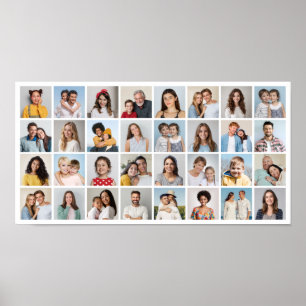 Create Your Own 32 Photo Collage  Poster