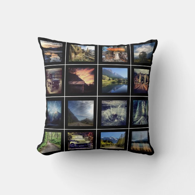 Create your Own 32 Photo Personalised Instagram Cushion (Front)