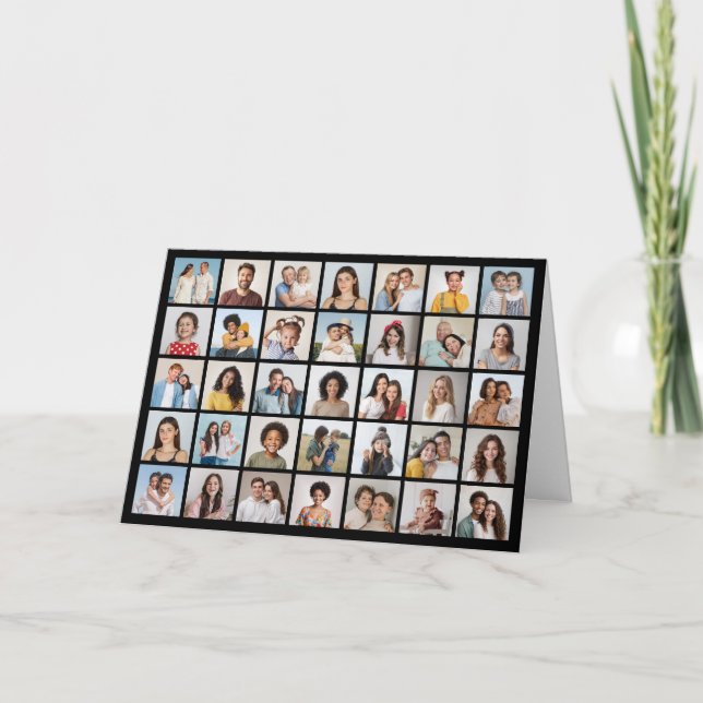 Create Your Own 35 Photo Collage Card (Front)