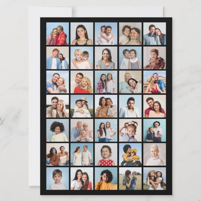 Create Your Own 35 Photo Collage Card (Front)
